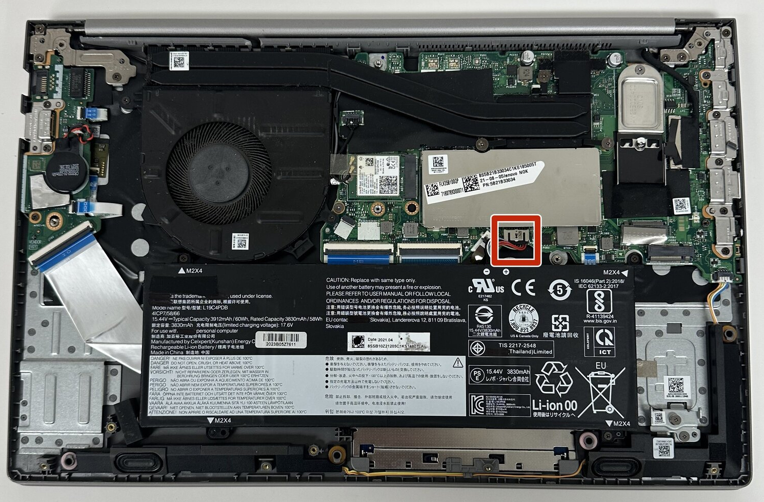 Internal Photo of LENOVO ThinkBook 15 G2 ITL ARE LCD Rear Top Lid Back Cover A case 5CB1B34809 (ThinkBook 15 G2 ITL)